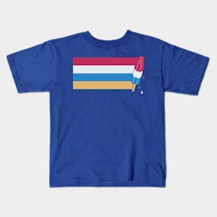 Summer Popsicle Stripes Kids T-Shirt